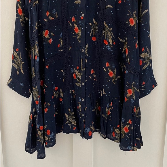 UMGEE Floral Bohemian Cottagecore Button Front Long Sleeve Dress Size M NWT - Picture 5 of 8